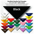 14"x14"x20" Blank Black Solid Imported 100% Cotton Pet Bandanna